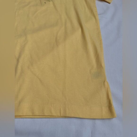 Club Room Yellow Short Sleeve Cotton T-Shirt | Solid Crewneck | Large | NWT - Picture 2 of 5